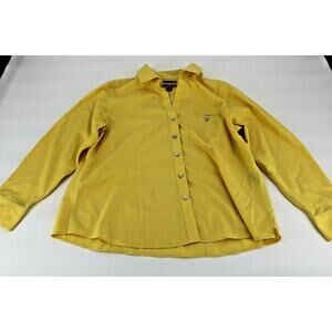 Gold Label Investments Yellow Long Sleeve Button Down Shirt Women's Size 16P